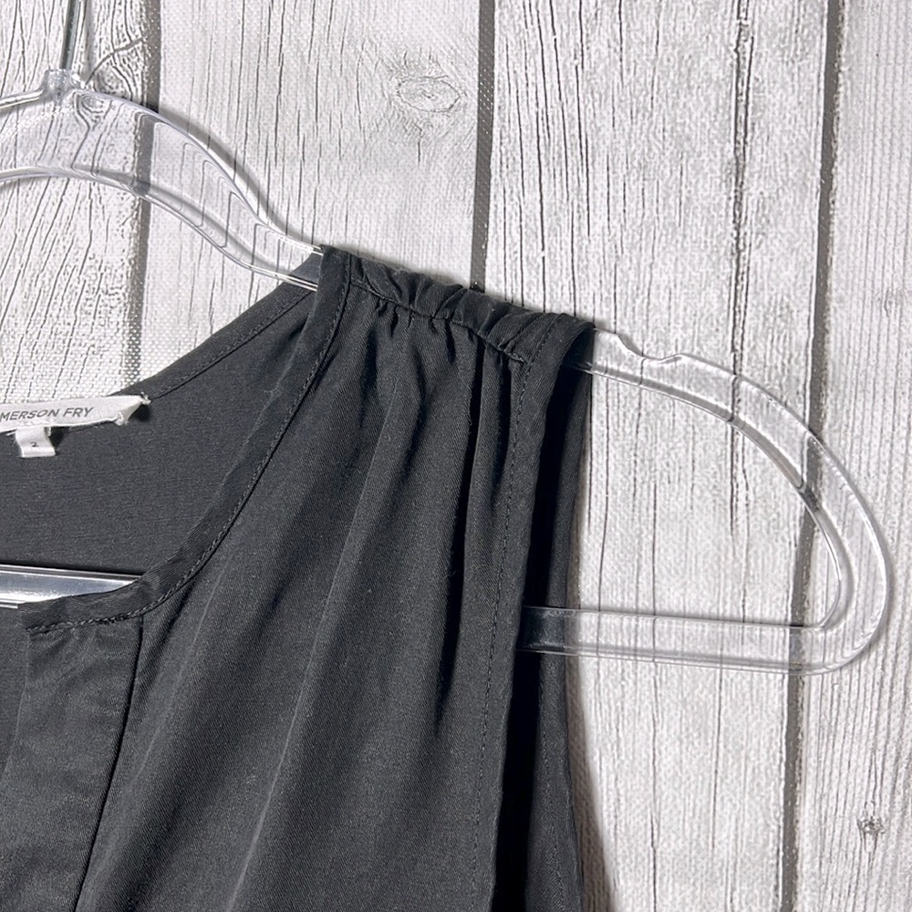 Emerson Fry black sleeveless tencel dress size 2 - Picture 9 of 15